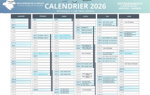 Calendrier de la Saison 2026  ! 📅