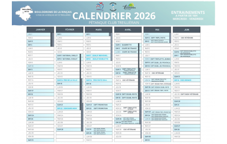 Calendrier de la Saison 2026  ! 📅